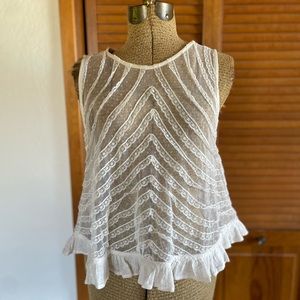 Free People | She’s A Doll Ivory Lace Top | M